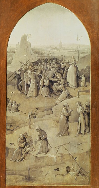 Christ on the Road to Calvary, from the Temptation of St. Anthony Triptych (outside of right panel) by Hieronymus Bosch